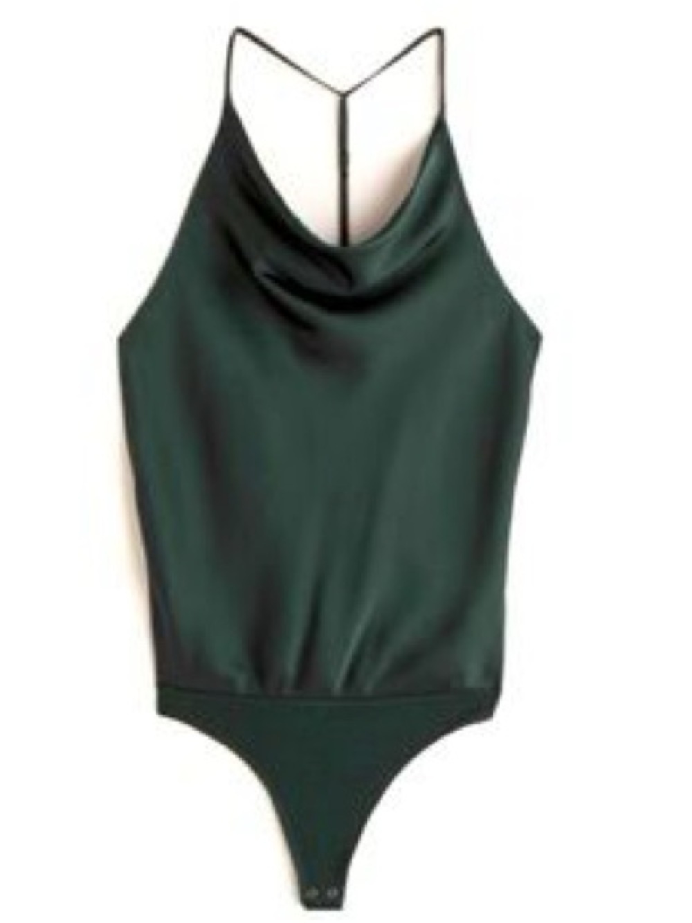 Abercrombie & Fitch Dark Green Cowl-Neck Bodysuit